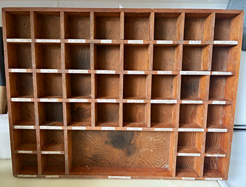 Vintage wooden cubby storage - vintage,
